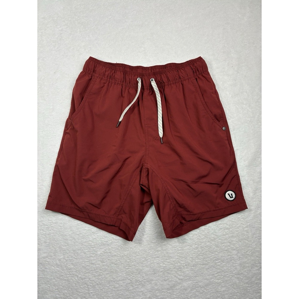 Vuori Kore Lined 7" Red Shorts Stretch Drawstring Training Size XXS V302